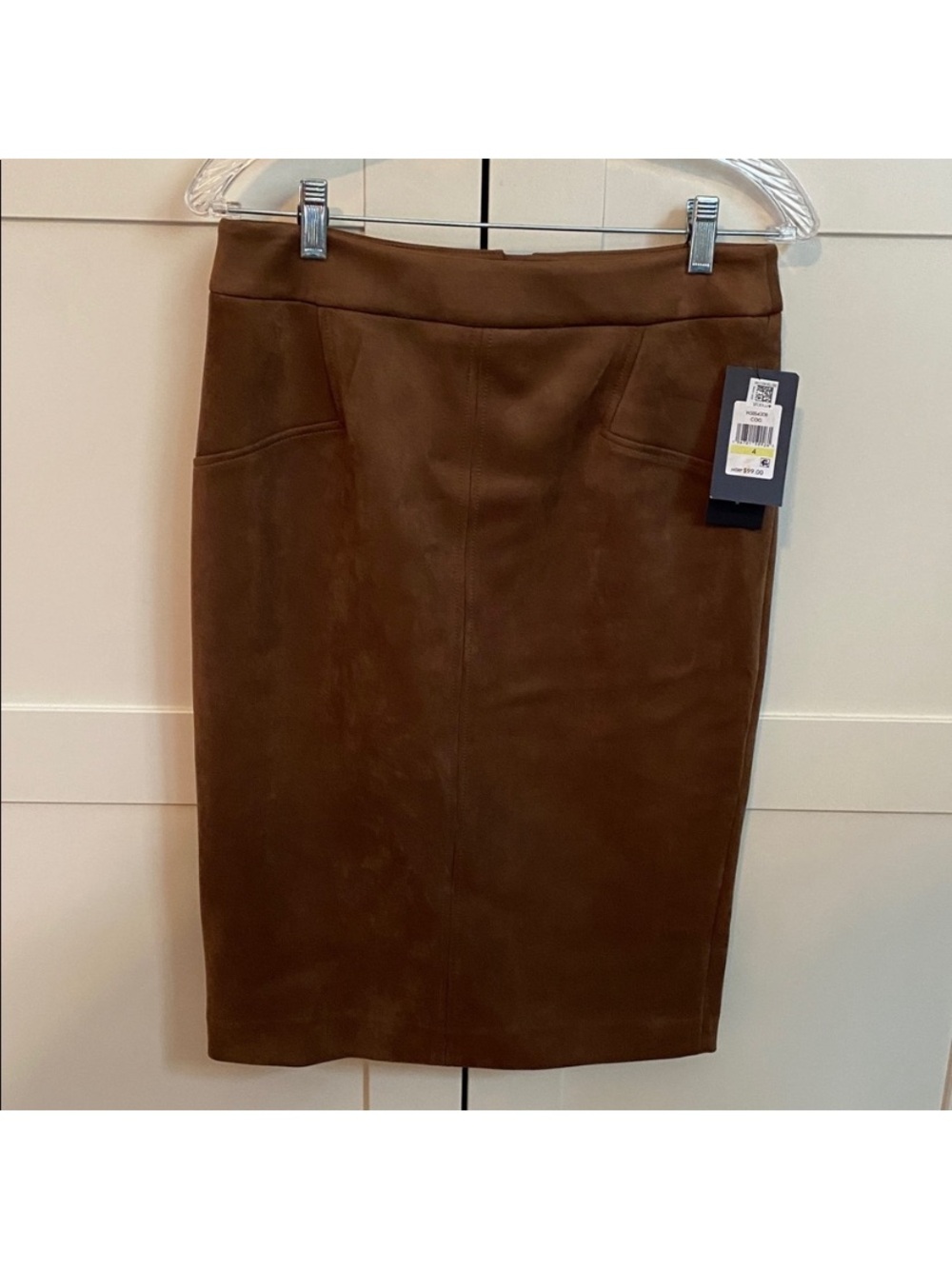 Tommy Hilfiger Brown Suede Pencil Skirt NWT size 4
